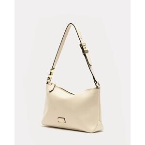 Frances Valentine Freddie Shoulder Bag Crinkled Leather ~ Oyster